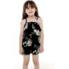imageMatchable Family Hawaiian Luau Men Women Girl Boy Clothes in Pineapple Garden BlackGirl Romper
