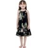 imageMatchable Family Hawaiian Luau Men Women Girl Boy Clothes in Pineapple Garden BlackGirl Ruffle Tank