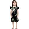 imageMatchable Family Hawaiian Luau Men Women Girl Boy Clothes in Pineapple Garden BlackGirl Simply Muumuu
