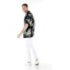 imageMatchable Family Hawaiian Luau Men Women Girl Boy Clothes in Pineapple Garden BlackMen Short Sleeve