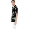 imageMatchable Family Hawaiian Luau Men Women Girl Boy Clothes in Pineapple Garden BlackMen Short Sleeve