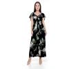 imageMatchable Family Hawaiian Luau Men Women Girl Boy Clothes in Pineapple Garden BlackWomen Maxi Rahee
