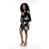 imageMatchable Family Hawaiian Luau Men Women Girl Boy Clothes in Pineapple Garden BlackWomen Short Poncho