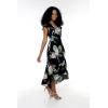 imageMatchable Family Hawaiian Luau Men Women Girl Boy Clothes in Pineapple Garden BlackWomen Wrap Ruffle