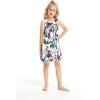 imageMatchable Family Hawaiian Luau Men Women Girl Boy Clothes in Purple OrchidGirl Round Neck Shift