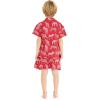 imageMatchable Family Hawaiian Luau Men Women Girl Boy Clothes in Tropical Jungle RedBoy Short Sleeve
