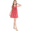 imageMatchable Family Hawaiian Luau Men Women Girl Boy Clothes in Tropical Jungle RedGirl Round Neck Shift