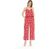 imageMatchable Family Hawaiian Luau Men Women Girl Boy Clothes in Tropical Jungle RedWomen V Neck Jump Suit