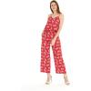 imageMatchable Family Hawaiian Luau Men Women Girl Boy Clothes in Tropical Jungle RedWomen V Neck Jump Suit