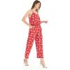imageMatchable Family Hawaiian Luau Men Women Girl Boy Clothes in Tropical Jungle RedWomen V Neck Jump Suit
