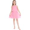 imageMatchable Family Hawaiian Wedding Beach Solid Color Men Women Girl Boy Clothes in Coral PinkGirl Double Ruffle Top Midi