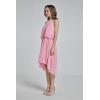 imageMatchable Family Hawaiian Wedding Beach Solid Color Men Women Girl Boy Clothes in Coral PinkWomen Double Ruffle Top Highlow