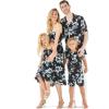 imageMatchable Family Hawaiian Luau Men Women Girl Boy Clothes in Midnight BloomBoy Short Sleeve