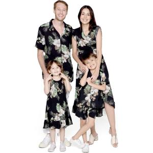 imageMatchable Family Hawaiian Luau Men Women Girl Boy Clothes in Pineapple Garden BlackWomen Maxi Tank