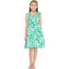imageMatchable Family Hawaiian Luau Men Women Girl Boy Clothes in Classic Vintage Hibiscus GreenGirl Wrap