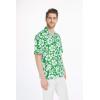 imageMatchable Family Hawaiian Luau Men Women Girl Boy Clothes in Classic Vintage Hibiscus GreenMen Short Sleeve
