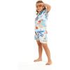 imageMatchable Family Hawaiian Luau Men Women Girl Boy Clothes in Flowering Koi BlueBoy Short Sleeve