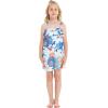 imageMatchable Family Hawaiian Luau Men Women Girl Boy Clothes in Flowering Koi BlueGirl Romper