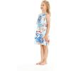 imageMatchable Family Hawaiian Luau Men Women Girl Boy Clothes in Flowering Koi BlueGirl Round Neck Ruffle
