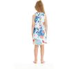 imageMatchable Family Hawaiian Luau Men Women Girl Boy Clothes in Flowering Koi BlueGirl Round Neck Ruffle