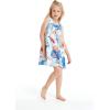 imageMatchable Family Hawaiian Luau Men Women Girl Boy Clothes in Flowering Koi BlueGirl Round Neck Shift