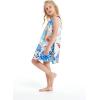 imageMatchable Family Hawaiian Luau Men Women Girl Boy Clothes in Flowering Koi BlueGirl Round Neck Shift