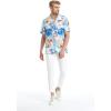 imageMatchable Family Hawaiian Luau Men Women Girl Boy Clothes in Flowering Koi BlueMen Short Sleeve