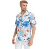 imageMatchable Family Hawaiian Luau Men Women Girl Boy Clothes in Flowering Koi BlueMen Short Sleeve