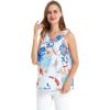 imageMatchable Family Hawaiian Luau Men Women Girl Boy Clothes in Flowering Koi BlueWomen Tank Top