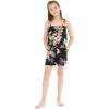 imageMatchable Family Hawaiian Luau Men Women Girl Boy Clothes in Hibiscus BlackGirl Romper