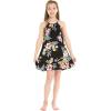 imageMatchable Family Hawaiian Luau Men Women Girl Boy Clothes in Hibiscus BlackGirl Shift