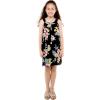 imageMatchable Family Hawaiian Luau Men Women Girl Boy Clothes in Hibiscus BlackGirl Tank Round Neck