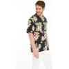 imageMatchable Family Hawaiian Luau Men Women Girl Boy Clothes in Hibiscus BlackMen Short Sleeve