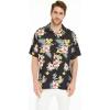 imageMatchable Family Hawaiian Luau Men Women Girl Boy Clothes in Hibiscus BlackMen Short Sleeve