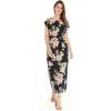 imageMatchable Family Hawaiian Luau Men Women Girl Boy Clothes in Hibiscus BlackWomen Cap Sleeve