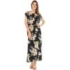 imageMatchable Family Hawaiian Luau Men Women Girl Boy Clothes in Hibiscus BlackWomen Cap Sleeve