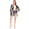 imageMatchable Family Hawaiian Luau Men Women Girl Boy Clothes in Hibiscus BlackWomen Kimono Cardigan