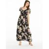 imageMatchable Family Hawaiian Luau Men Women Girl Boy Clothes in Hibiscus BlackWomen Maxi Rahee
