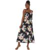 imageMatchable Family Hawaiian Luau Men Women Girl Boy Clothes in Hibiscus BlackWomen Maxi Ruffle