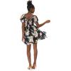 imageMatchable Family Hawaiian Luau Men Women Girl Boy Clothes in Hibiscus BlackWomen Short Rahee