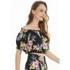imageMatchable Family Hawaiian Luau Men Women Girl Boy Clothes in Hibiscus BlackWomen Smock Top