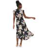 imageMatchable Family Hawaiian Luau Men Women Girl Boy Clothes in Hibiscus BlackWomen Wrap Ruffle