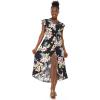 imageMatchable Family Hawaiian Luau Men Women Girl Boy Clothes in Hibiscus BlackWomen Wrap Ruffle