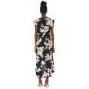 imageMatchable Family Hawaiian Luau Men Women Girl Boy Clothes in Hibiscus BlackWomen Wrap Ruffle