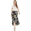 imageMatchable Family Hawaiian Luau Men Women Girl Boy Clothes in Hibiscus BlackWomen Wrap Ruffle Skirt