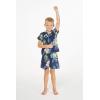 imageMatchable Family Hawaiian Luau Men Women Girl Boy Clothes in Pineapple Garden NavyBoy Short Sleeve