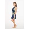 imageMatchable Family Hawaiian Luau Men Women Girl Boy Clothes in Pineapple Garden NavyGirl Ruffle Tank
