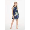 imageMatchable Family Hawaiian Luau Men Women Girl Boy Clothes in Pineapple Garden NavyGirl Ruffle Tank