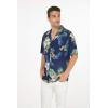 imageMatchable Family Hawaiian Luau Men Women Girl Boy Clothes in Pineapple Garden NavyMen Short Sleeve
