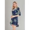 imageMatchable Family Hawaiian Luau Men Women Girl Boy Clothes in Pineapple Garden NavyWomen 34 Sleeve